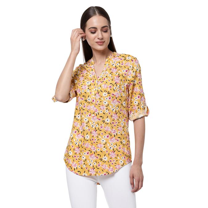 R&B V-Neck Yellow Tunic image number 0