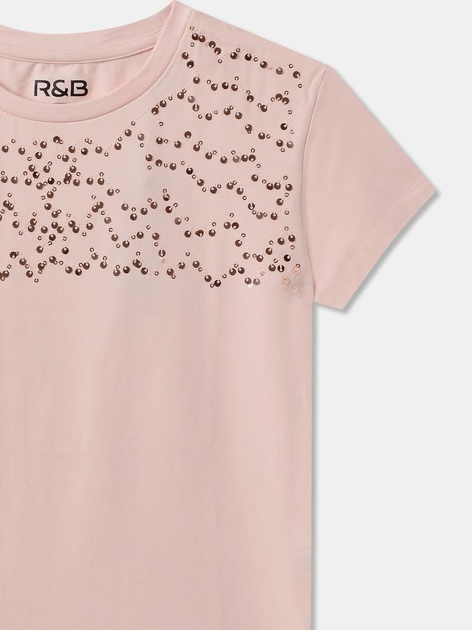 Girls Graphic Round Neck T-shirts Sleeveless image number 2