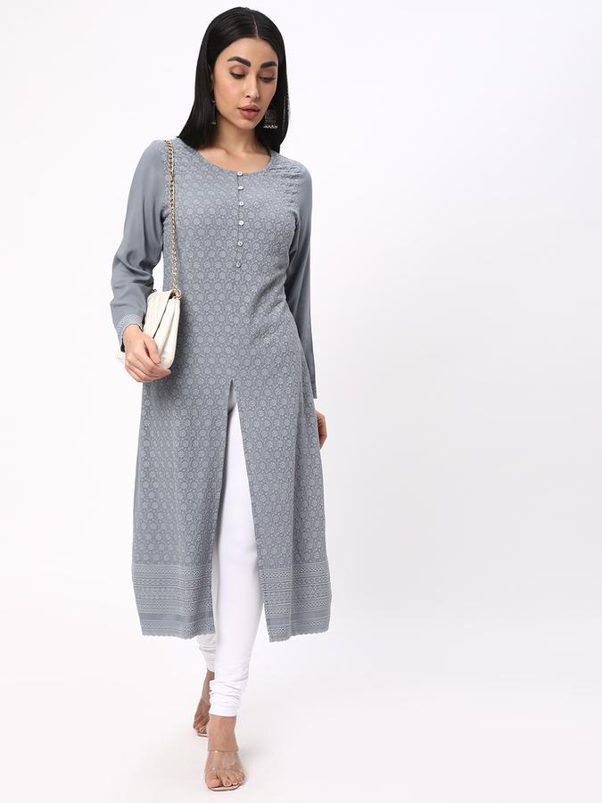 R&B Women Grey Kurtas image number 1