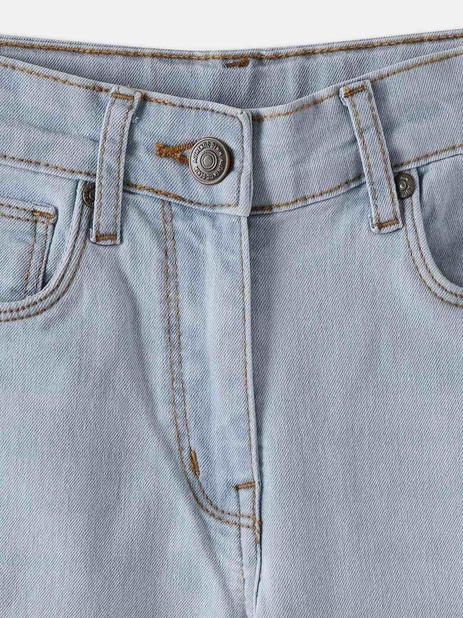 R&B Girls Light Blue Relaxed Fit Mid-Rise Jeans