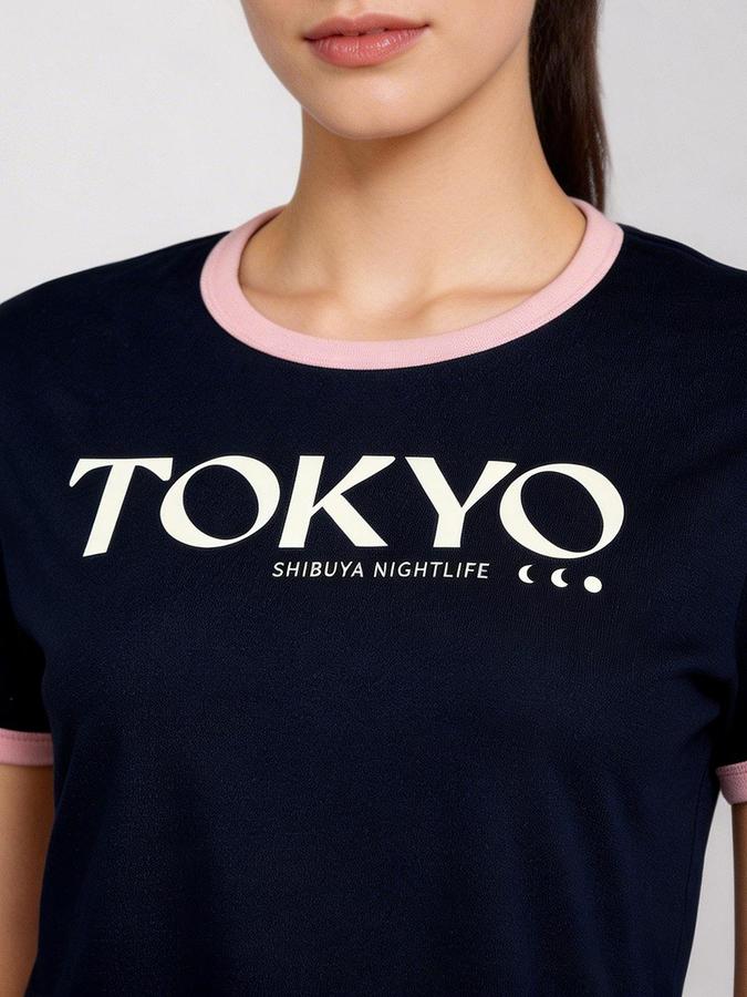 R&B Blue Solid Women Regular fit Top 