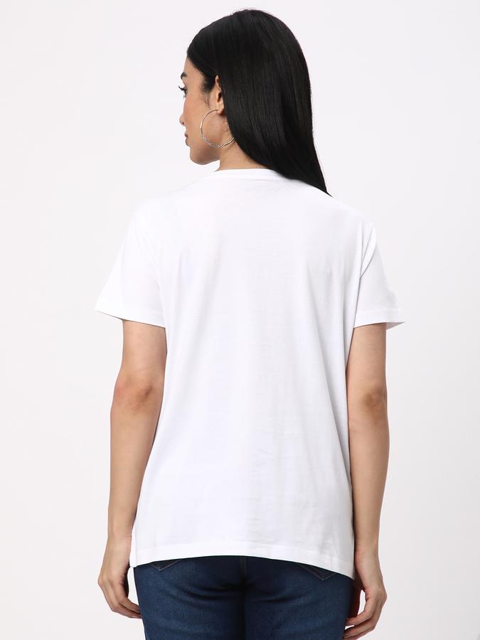 R&B Women Ivory Graphic Print T-Shirt
