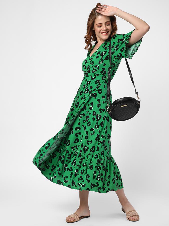 Women Viscose Wrap Maxi Floral Dress