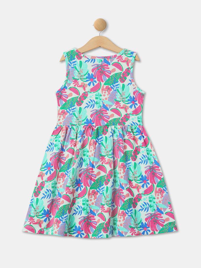 R&B Girl's All Over Printed Knit Dress image number 1