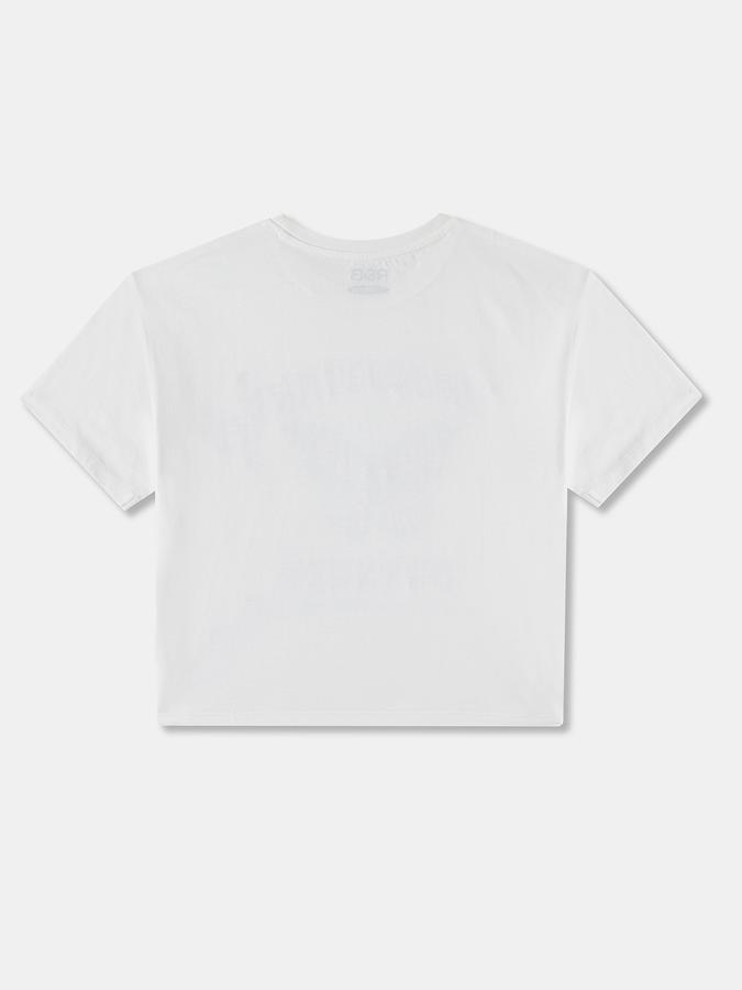Printed T-Shirt with Crew Neck and Short Sleeves image number 1
