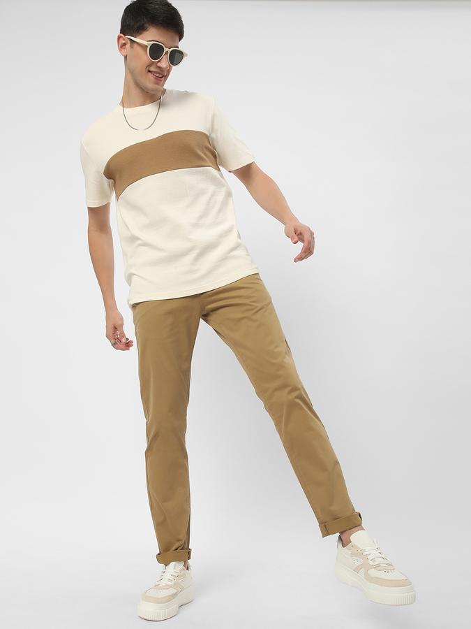 Men Slim Fit Flat-Front Trousers data-index=