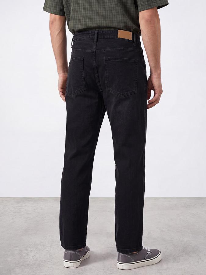 R&B Men Black Mid-Rise Baggy Fit Jeans