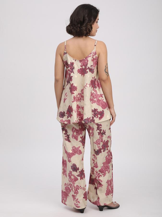 Women Polyester Printed Kurta And Palazzos Set