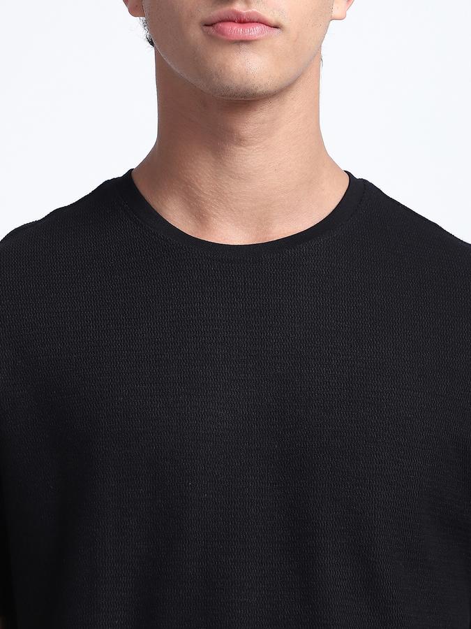 Men Cotton Regular Fit Crew Neck Solid T-shirt