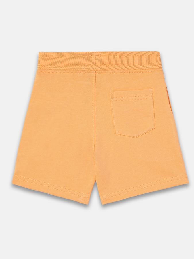 Boys Cotton Relaxed Fit Elastic Waist Clean Hem Shorts