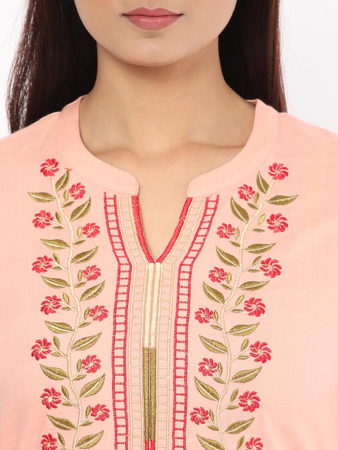 R&B Women Peach Kurta image number 3