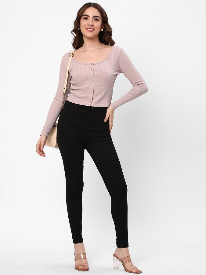 Women Slim Fit Round-Neck T-Shirt image number 1