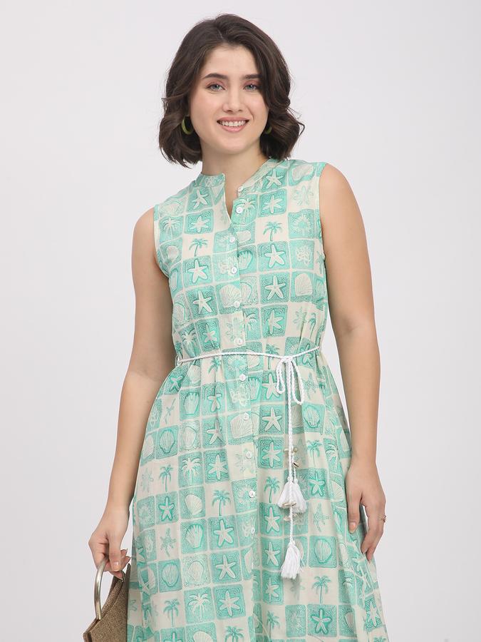 R&B Women's Beige Printed Dress