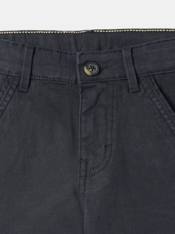 Boys Straight Fit Solid Button Closure Trouser