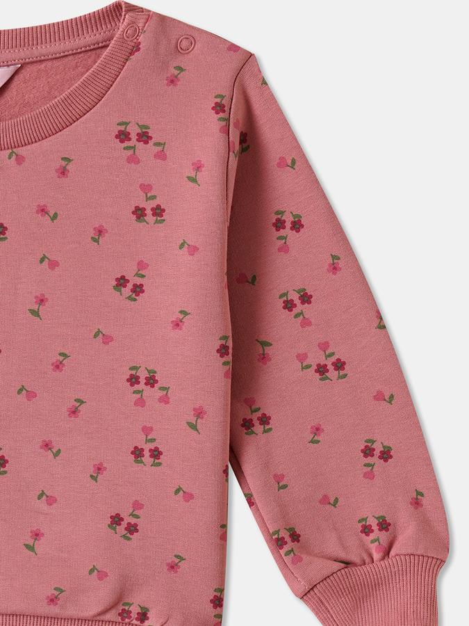 R&B Girls' Pink Printed Sweatshirts
