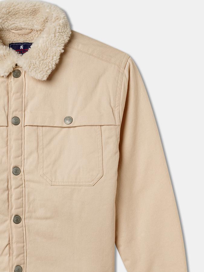 Boys Cotton Shacket Snap Front Solid Jacket