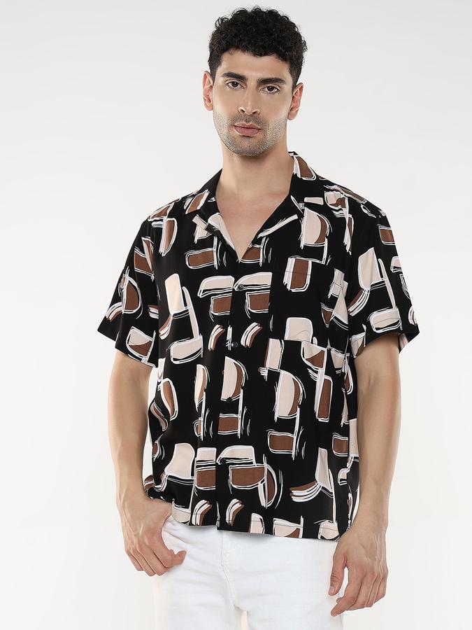 Men Self Design Casual Shirt