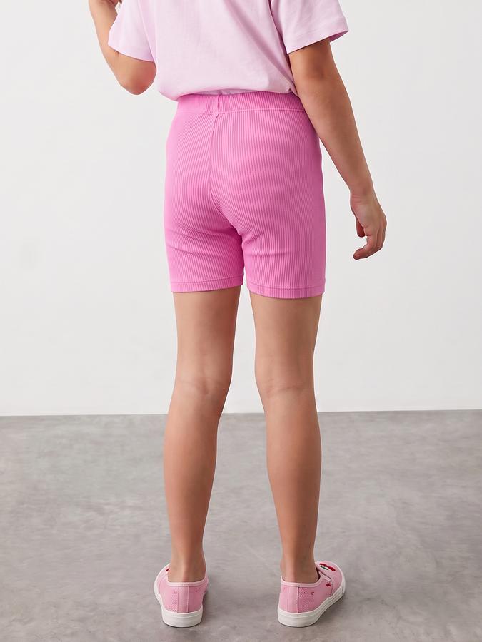 R&B Girls Pink Cinnamoroll Print Skinny Fit Shorts