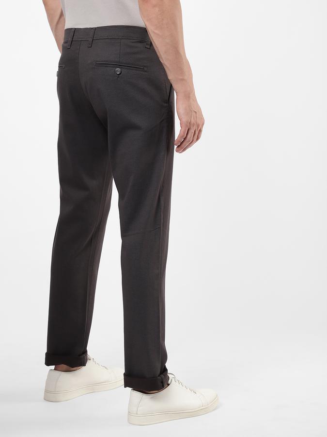 R&B Men Black Casual Trousers image number 2