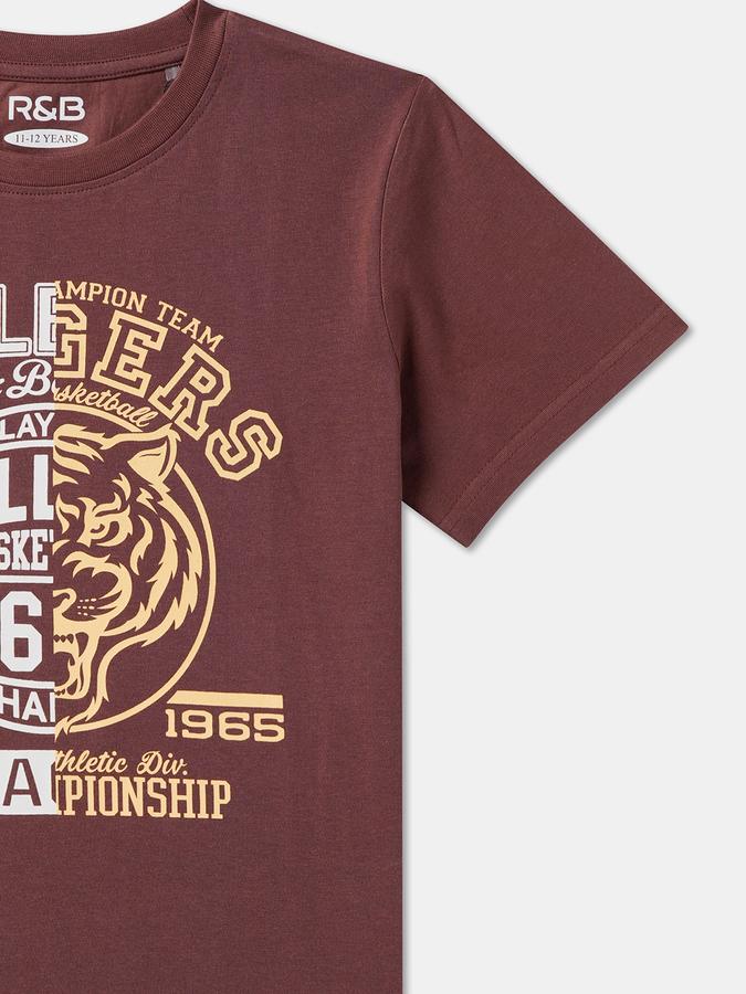 Boys Graphic Print Pure Cotton Regular T Shirt image number 2