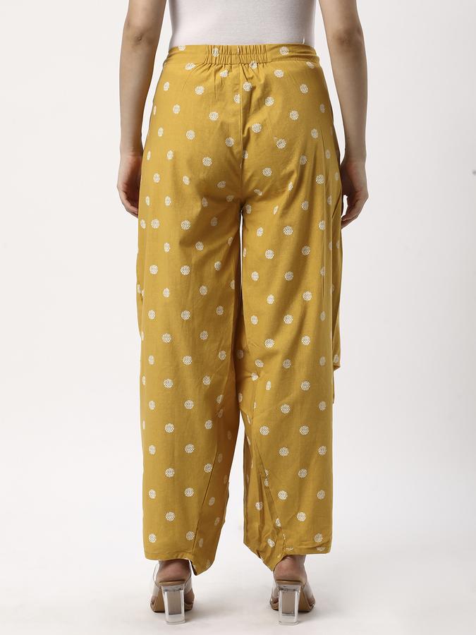 Women Cotton Harem Elasticated Waist Printed Trousers