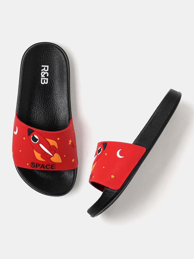 R&B Boys Black Slides
