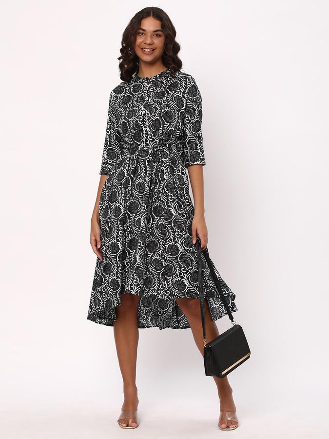 R&B Women's Printed Cotton Dress 3Q Sleeve image number 1