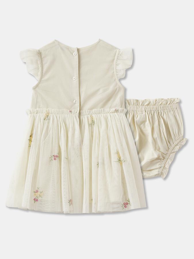Girls Embroidered Short Sleeves Dress image number 1