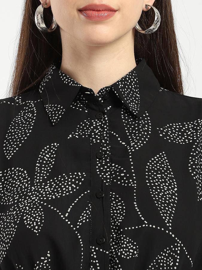 Women Polyester Fit And Flare Midi Floral Dress