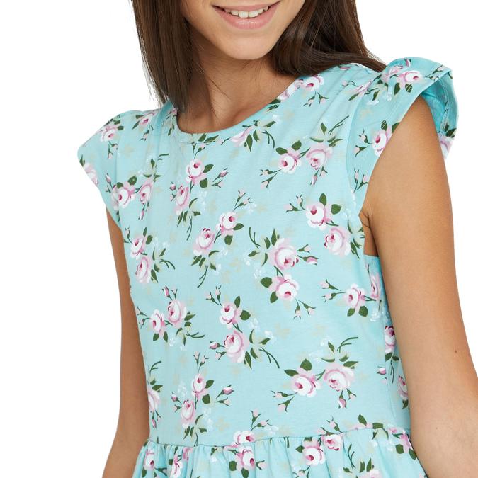 R&B Round Neck Blue Girls Dress image number 1