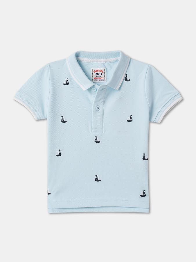 Boys Graphic Print Polo T-Shirt