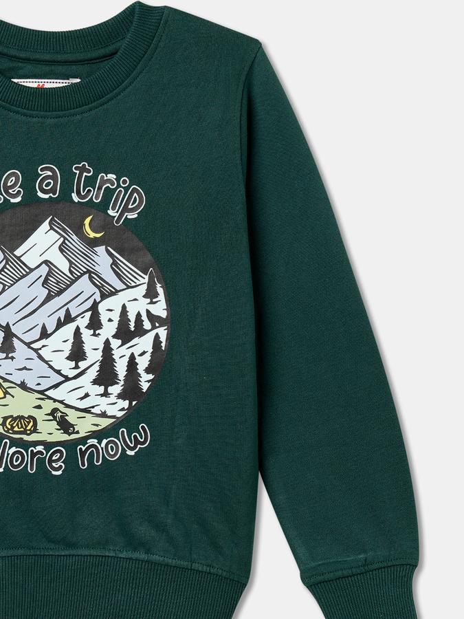 Boys Relaxed Fit Full Sleeve Crew Neck SweaT-Shirt