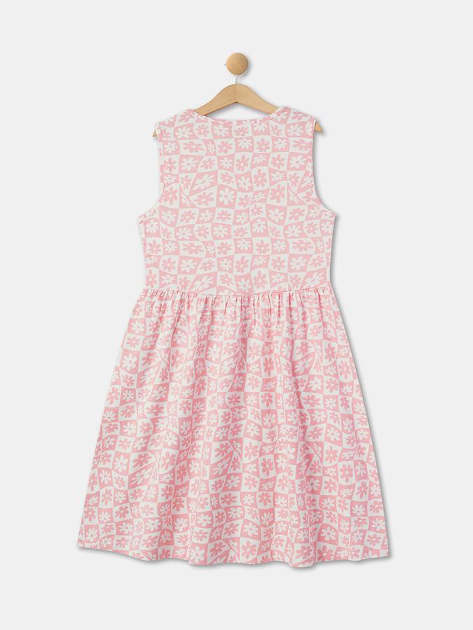 R&B Girl's All Over Printed Knit Dress image number 1