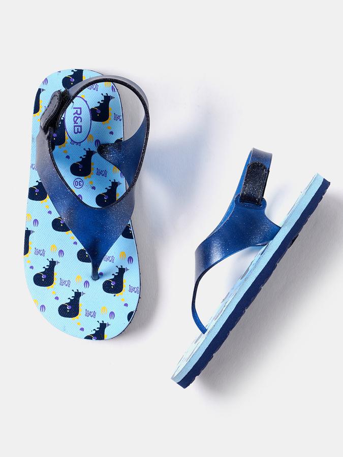 R&B Boys Blue Flip Flops image number 0