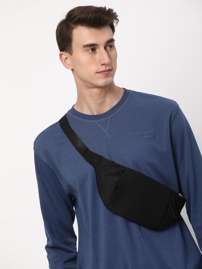 Men Cotton Regular Fit Crew Neck Solid Sweatshirt