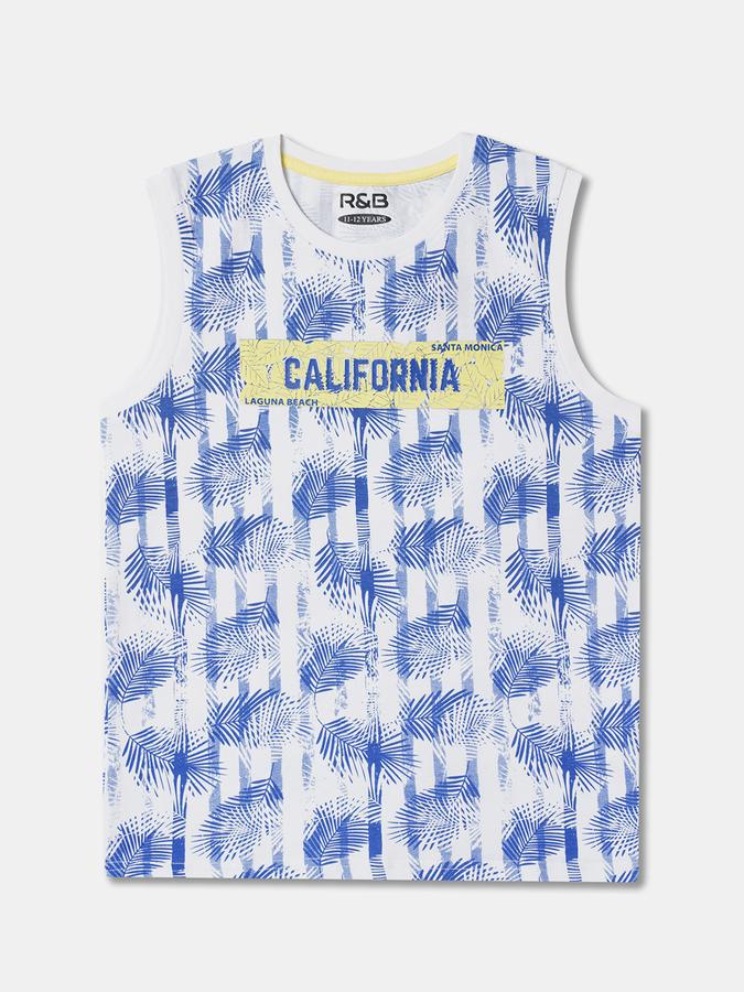 Boys Cotton Relaxed Fit Crew Neck Graphic T-shirt