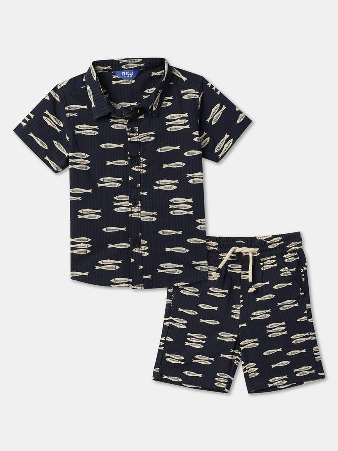 Boy Printed Shirt & Shorts Set