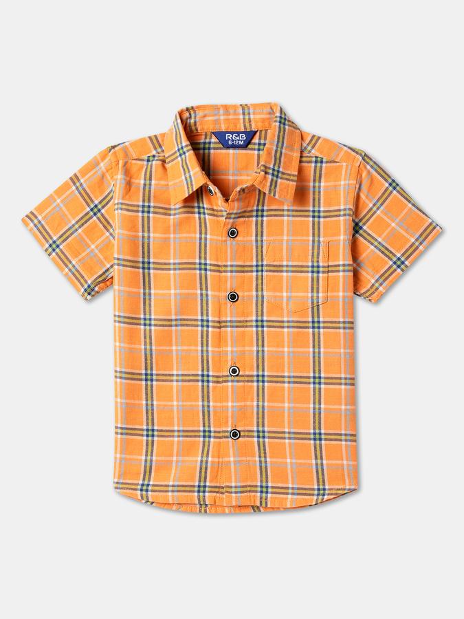 Boys Checked Regular Fit Shirt
