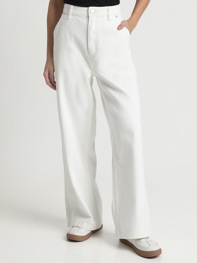 Women Cotton High Rise Button Closure Solid Jeggings