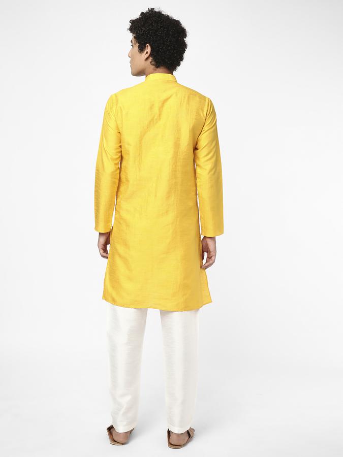 R&B Men Yellow Kurtas image number 2