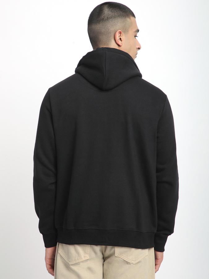 Men Fleece Regular Fit Hooded Zip Up Sweatshirt