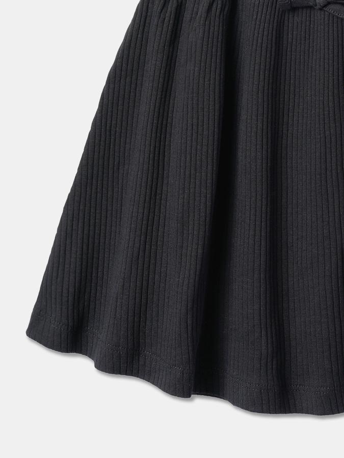 Girls Ribbed Fit & Flare Dress image number 3