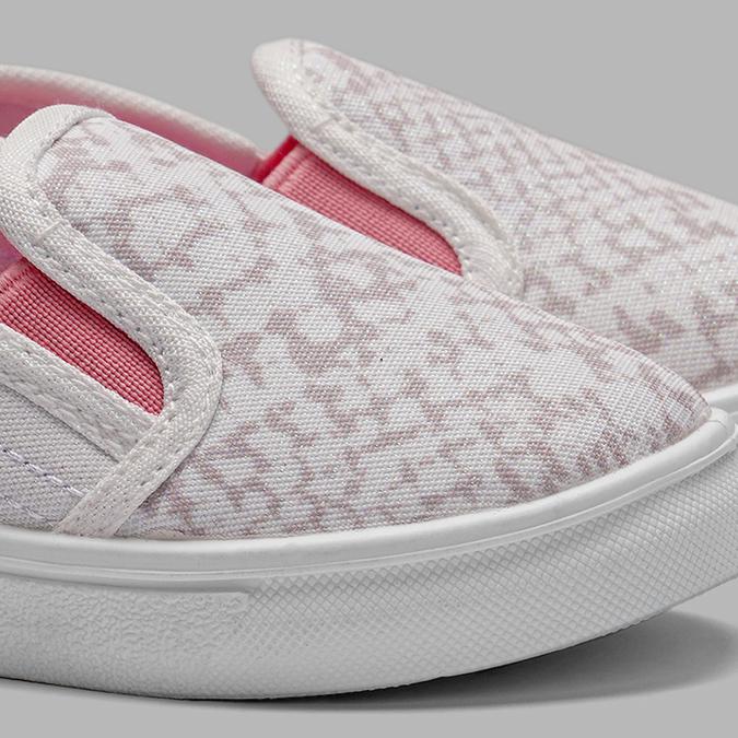 R&B Girl's White Canvas Slip-ons image number 2