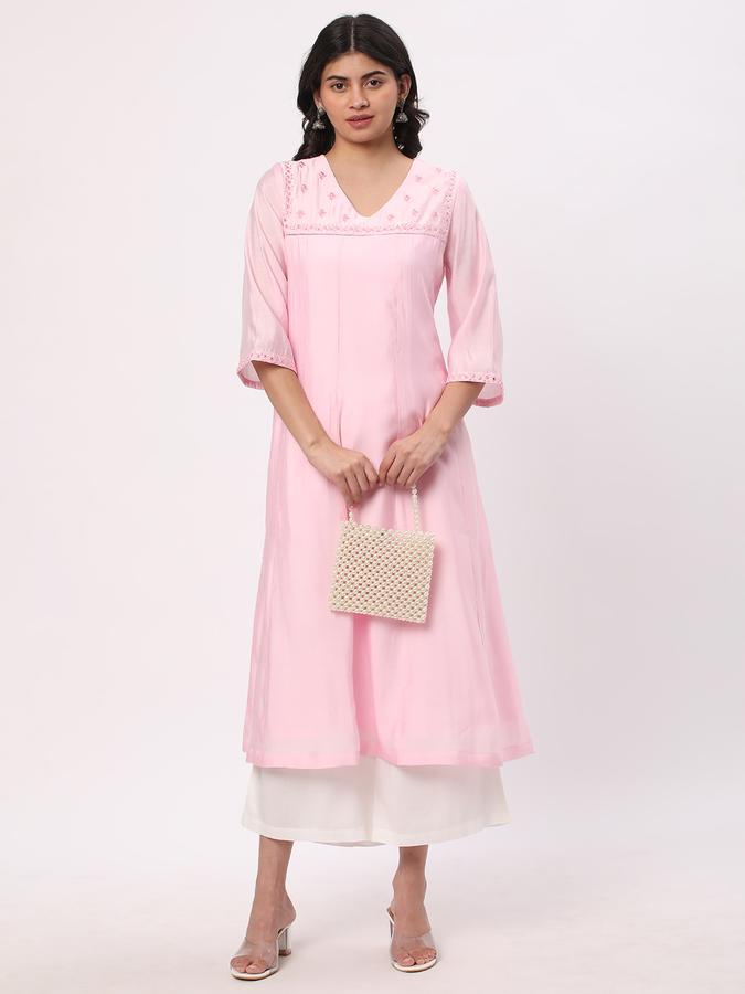 Women Relaxed Fit Flat-Front Palazzos image number 1