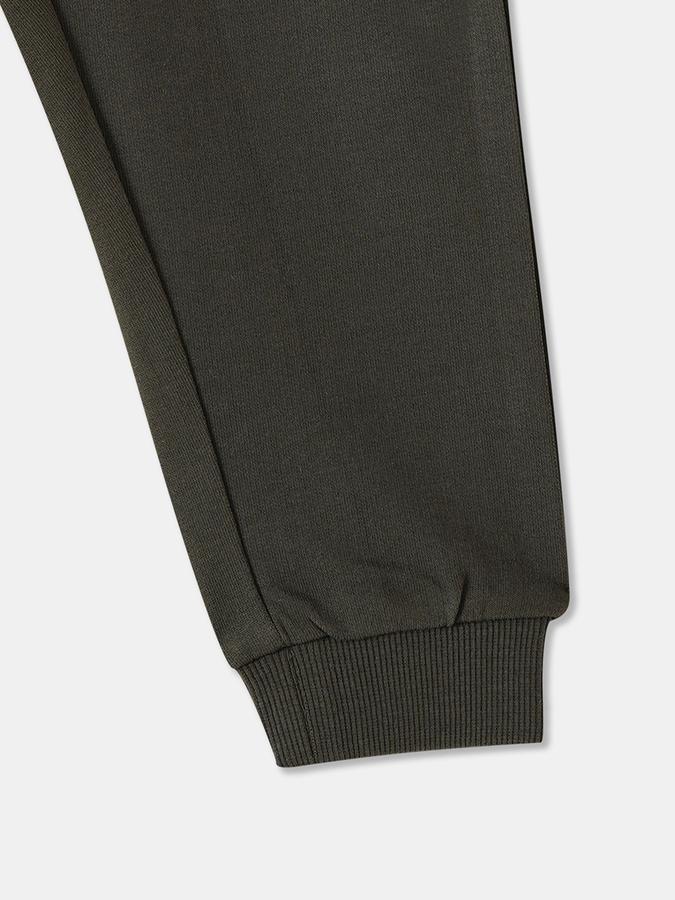 Boys Regular Fit Drawstring Waist Cuffed Hem Jogger