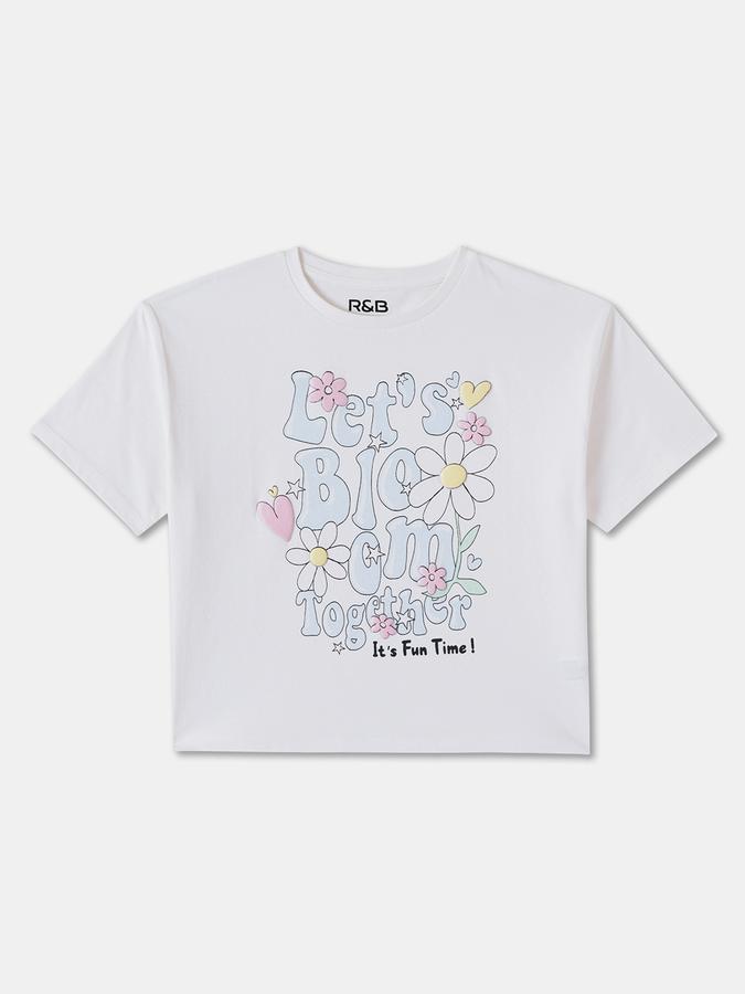 Printed T-Shirt with Crew Neck and Short Sleeves