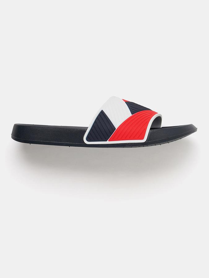 Men Colourblock Slip-On Slides image number 1