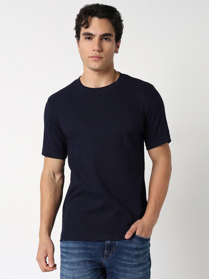 Self Design Men Round Neck T-Shirt  data-index=
