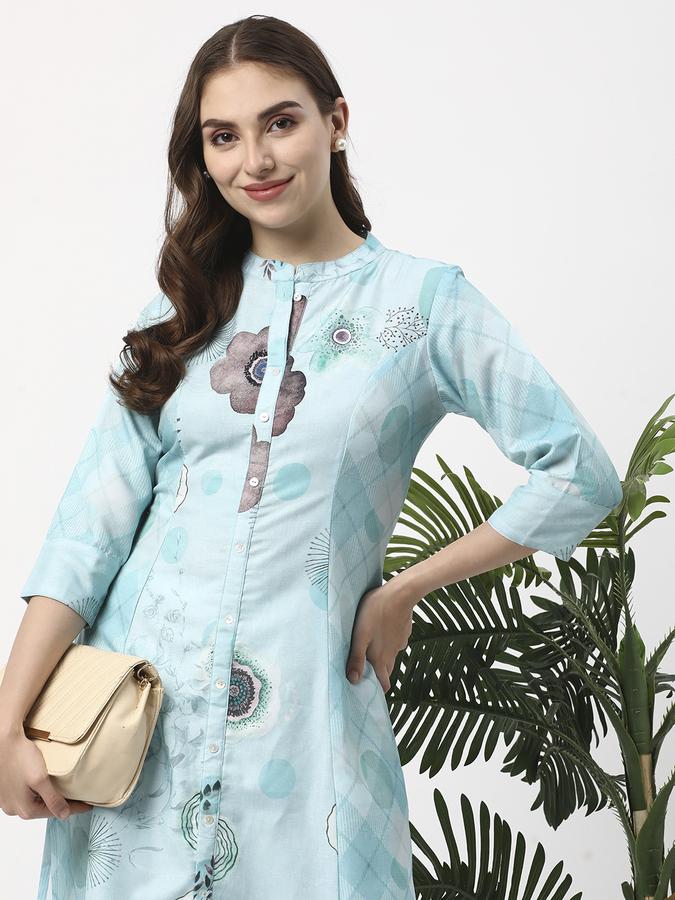 Women Printed V-Neck Kurtas image number 0
