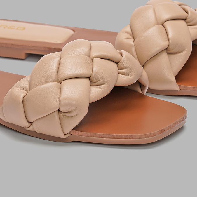 R&B Women's Beige Open Toe Flats image number 3